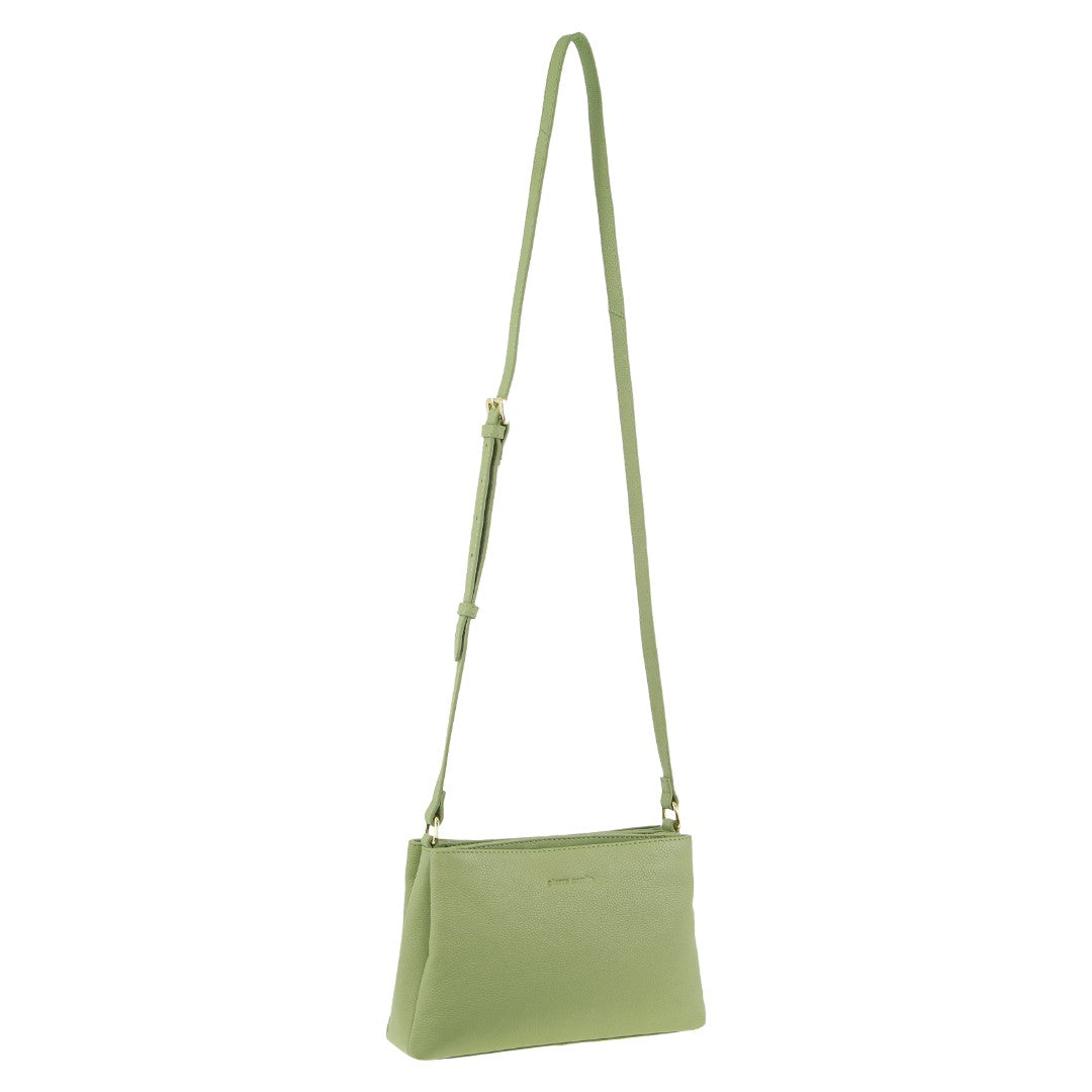 Pierre Cardin Leather Crossbody Bag in Jade