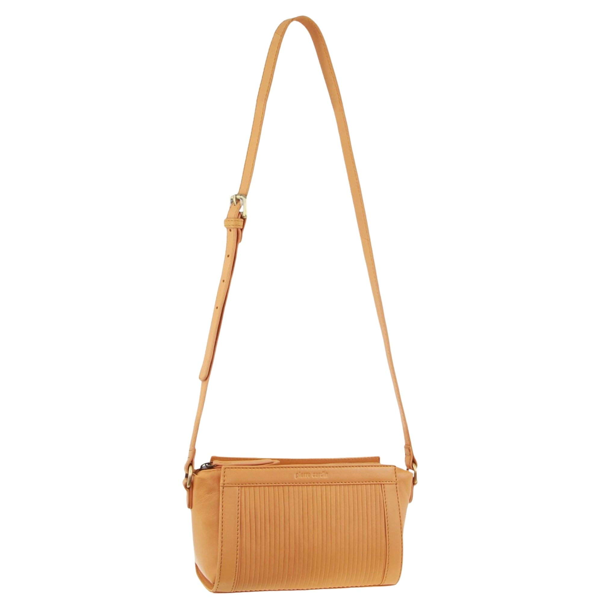 Pierre Cardin Leather Pleated Design Crossbody Bag