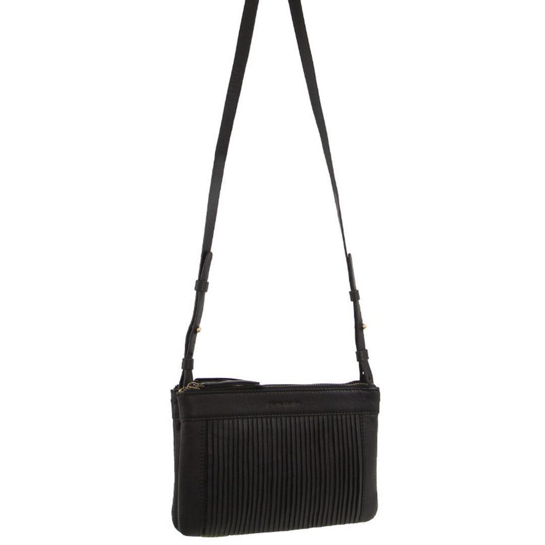 Pierre Cardin Leather Pleated Design Crossbody Bag