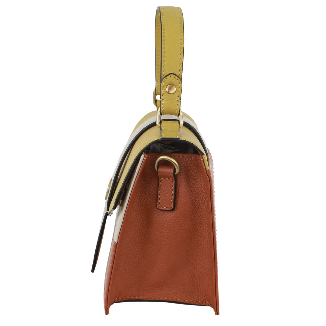Pierre Cardin Leather Cross-Body/ Clutch Bag in Yellow