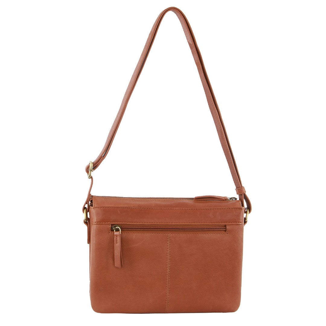 Pierre Cardin Leather Crossbody Bag in Apricot