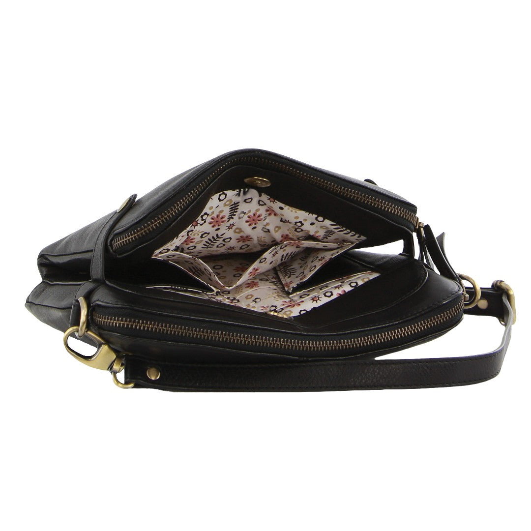 Pierre Cardin Leather Crossbody Bag in Tan