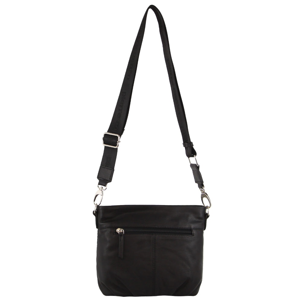 Pierre Cardin Webbing Strap Leather Crossbody Bag