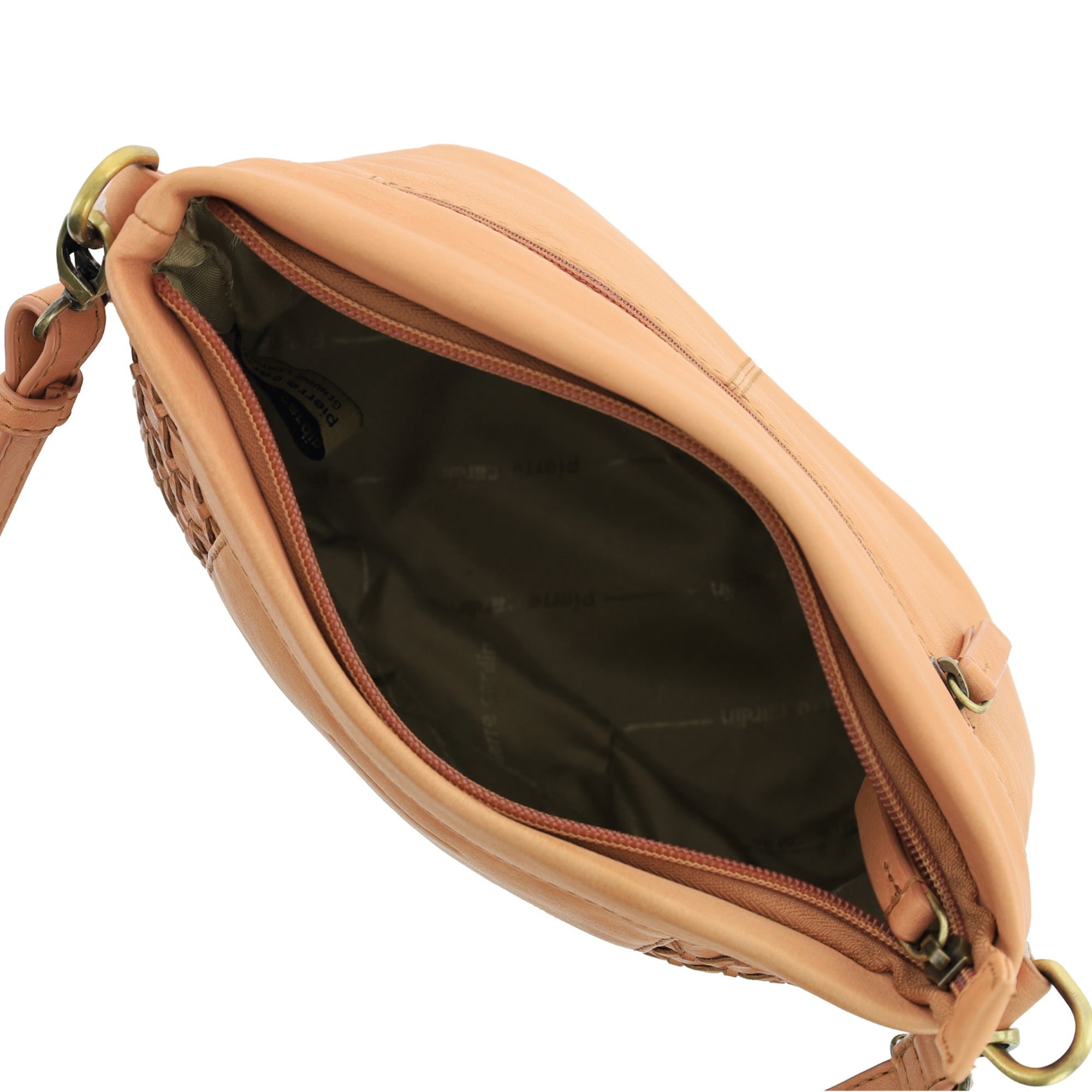Pierre Cardin Leather Embossed Crossbody Bag in Marsala