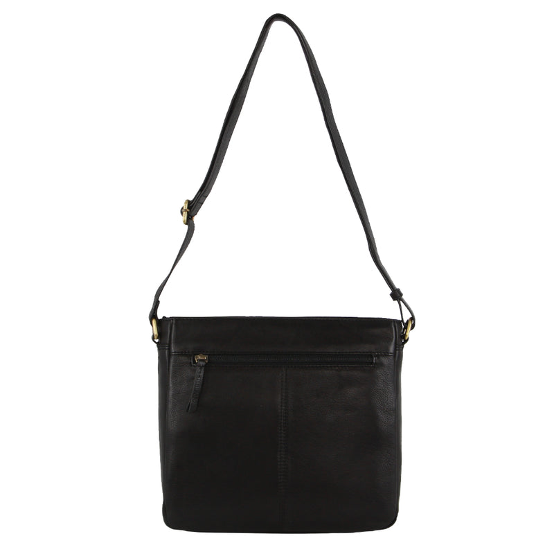 Pierre Cardin Leather Woven-Stich Design Crossbody Bag