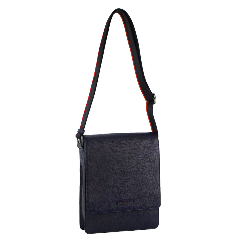 Leather Flap-over Cross-Body Bag