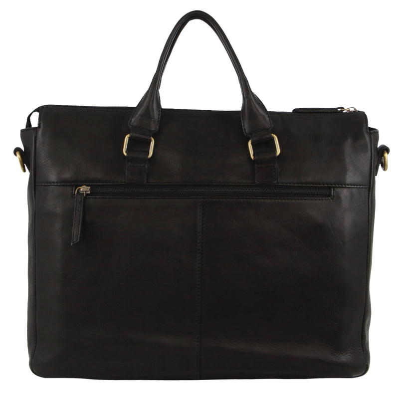 Men's Italian Leather Business Briefcase/Messenger Bag