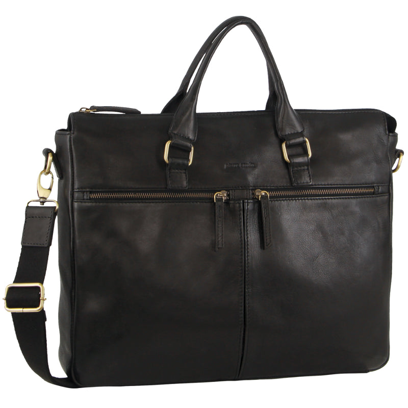 Men's Italian Leather Business Briefcase/Messenger Bag