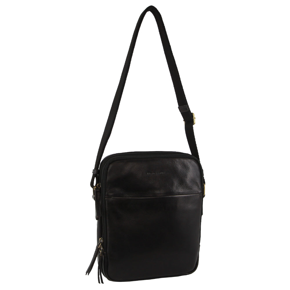 Pierre Cardin Leather Unisex Cross-Body Bag