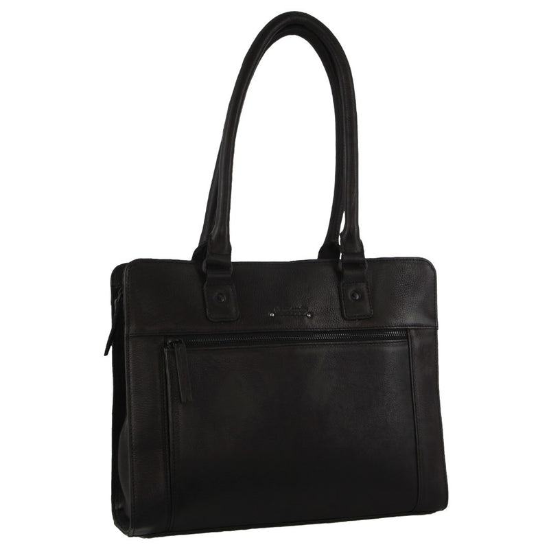 Pierre Cardin Leather Computer Tote Bag