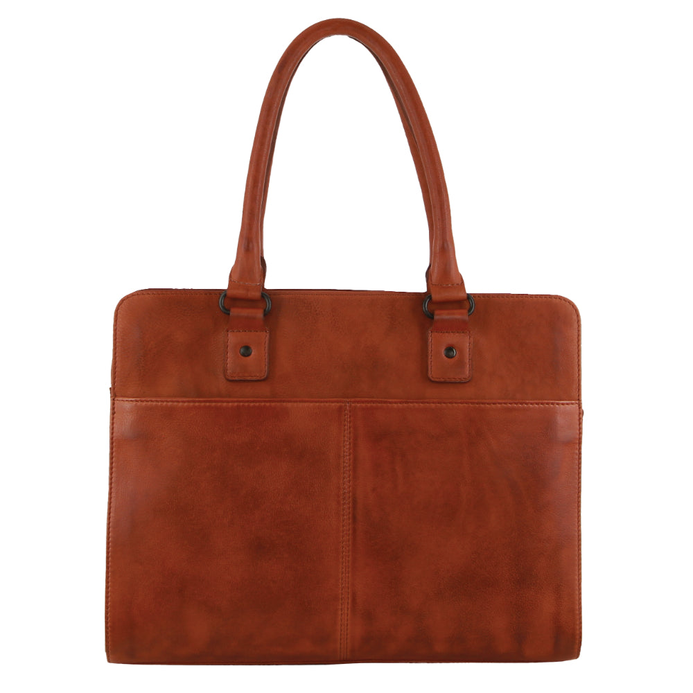 Pierre Cardin Leather Computer Tote Bag