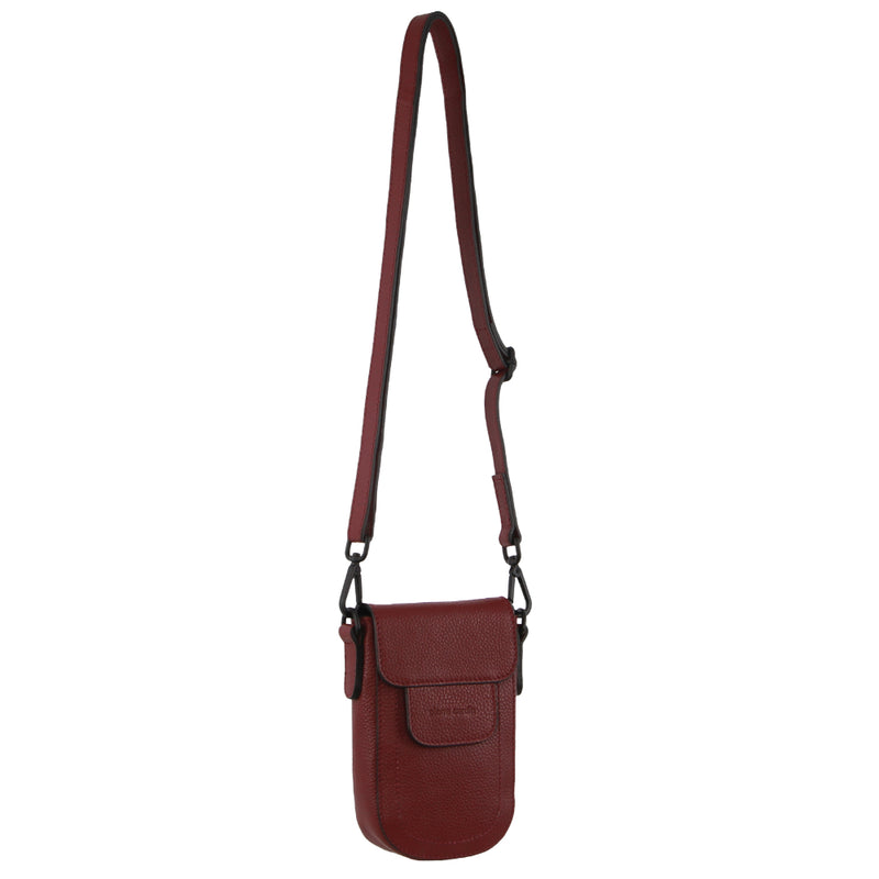 Pierre Cardin Leather Rustic Phone Bag