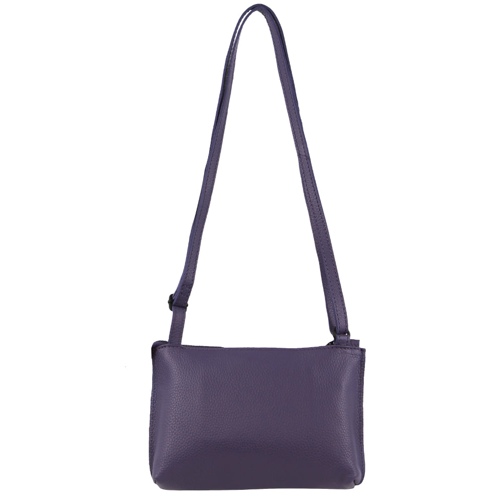Pierre Cardin Leather Trendy Cross-Body Bag in Purple