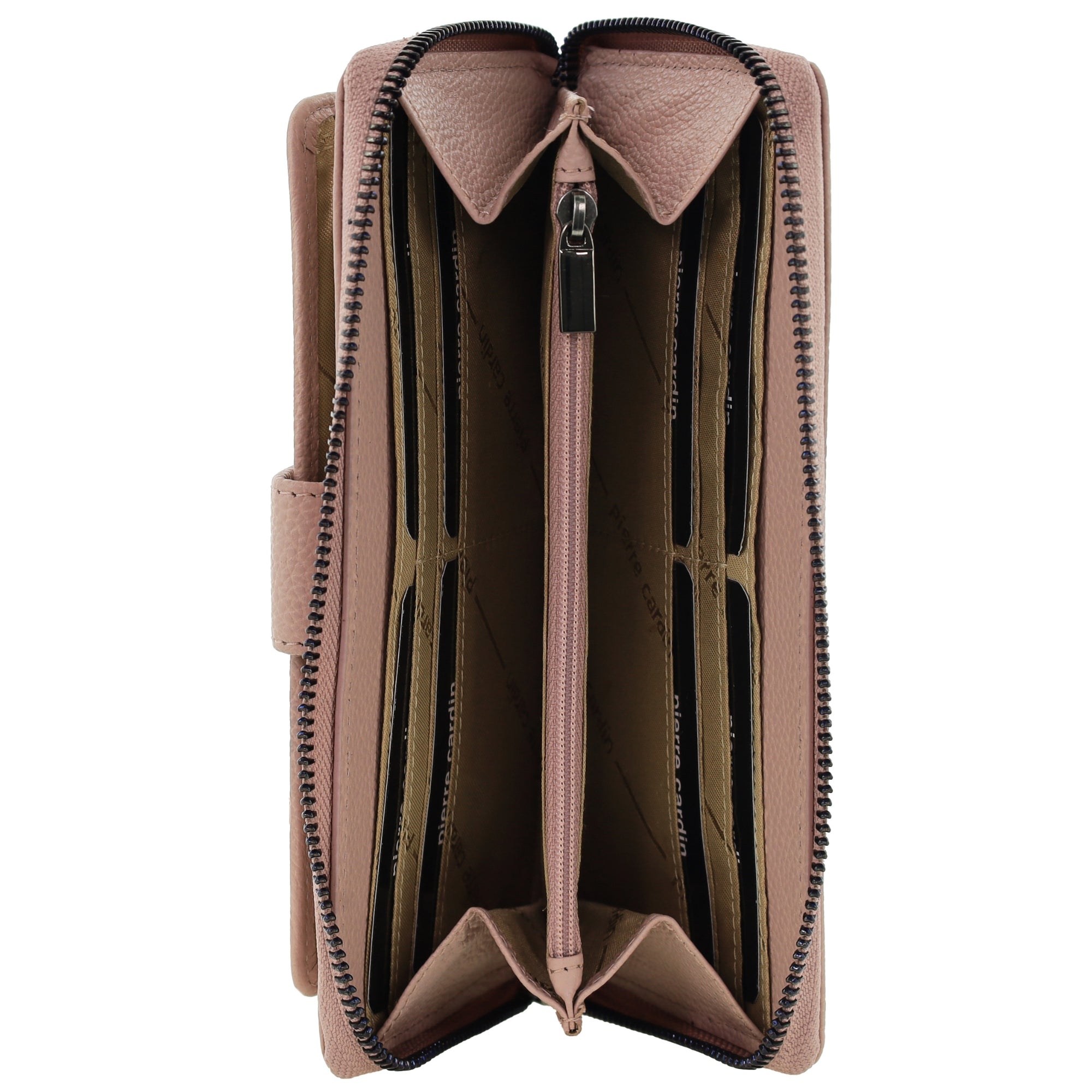 Pierre Cardin Women's Leather Zip around wallet w/ Wristlet