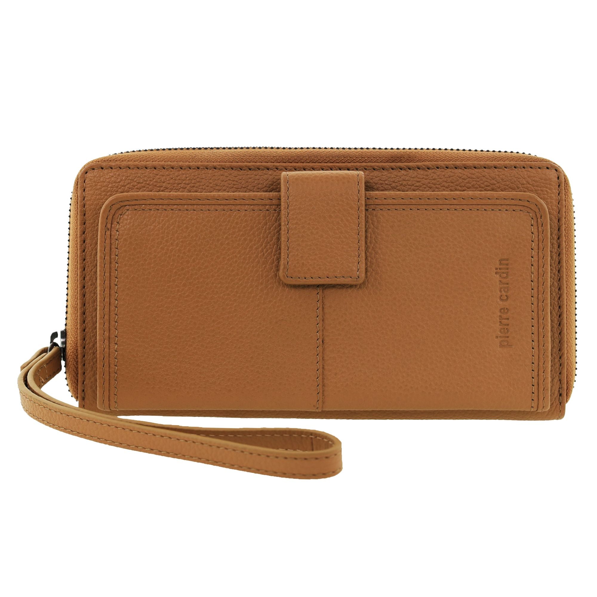Pierre Cardin Women's Leather Zip around wallet w/ Wristlet