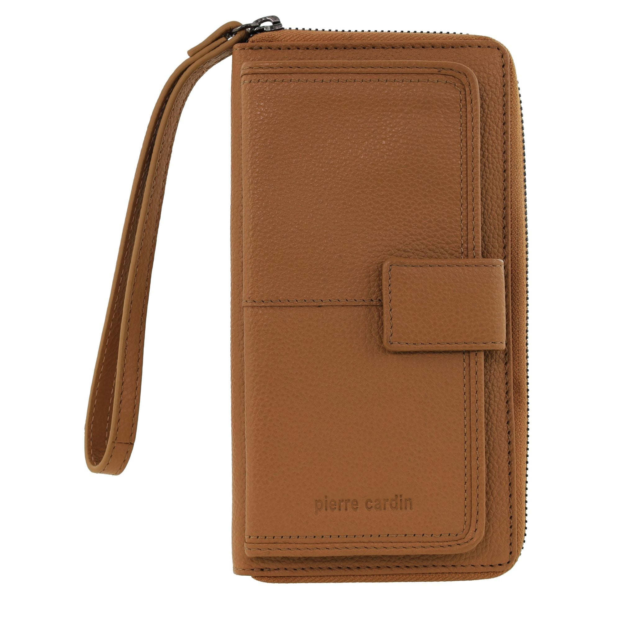 Pierre Cardin Women's Leather Zip around wallet w/ Wristlet