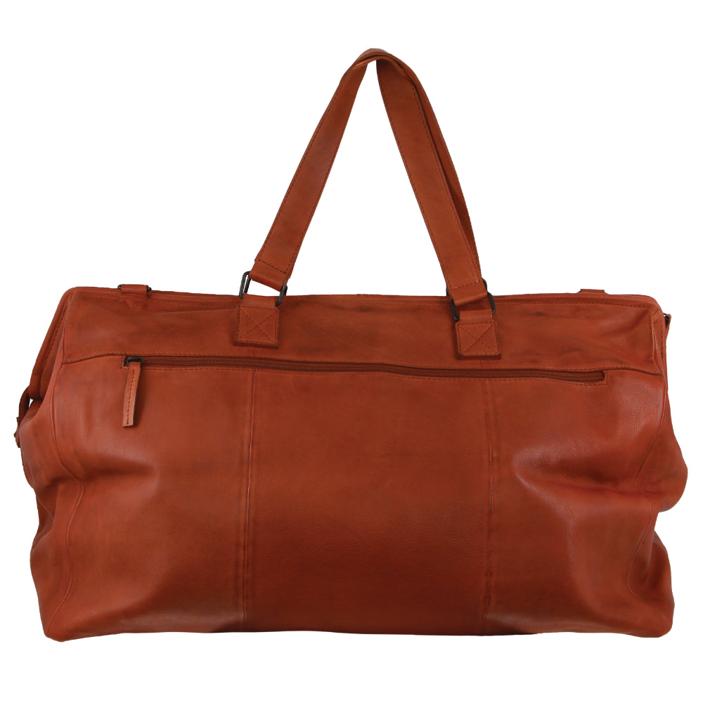 Pierre Cardin Rustic Leather Overnight Bag