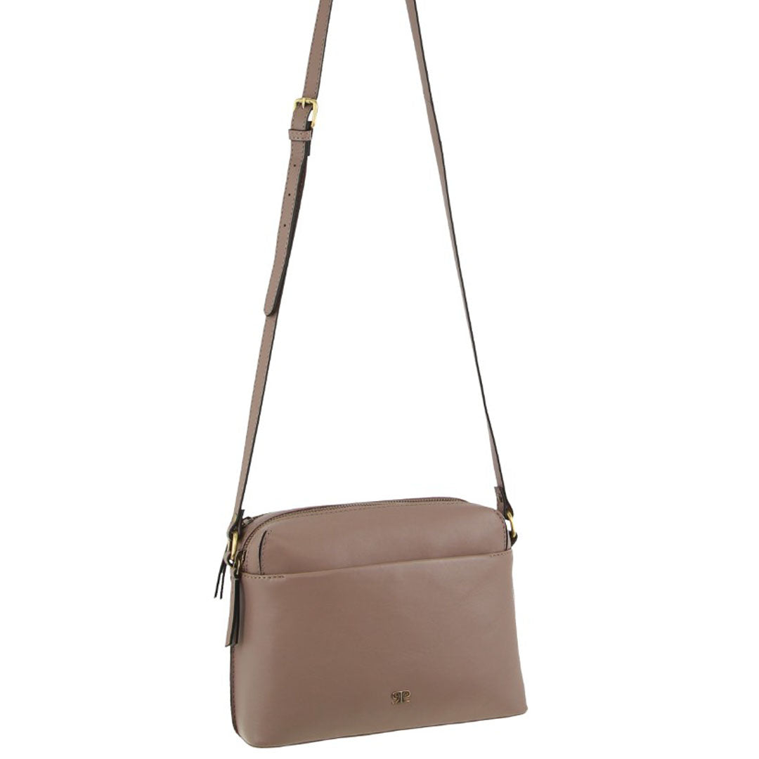 Pierre Cardin Leather Crossbody Bag in Moss