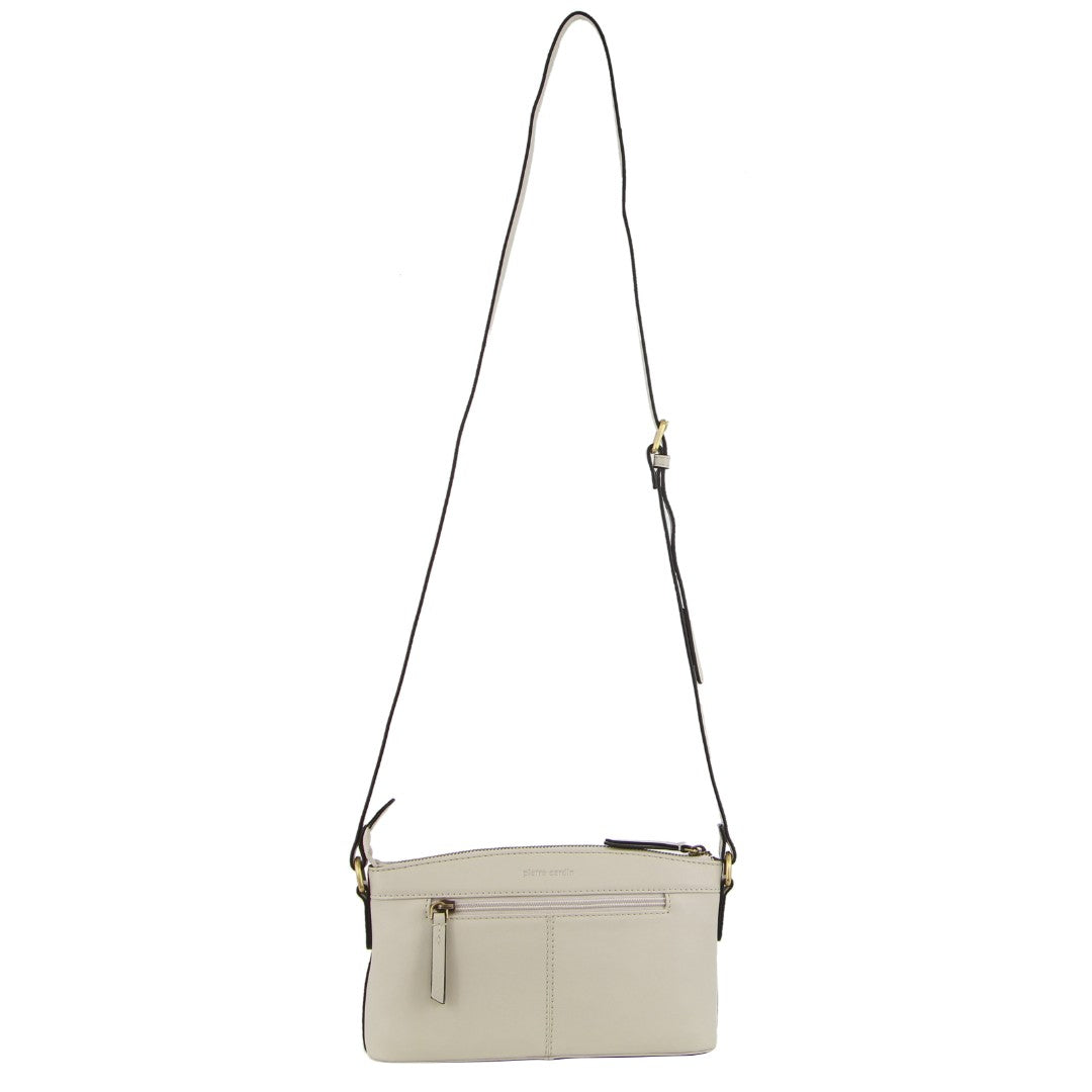 Pierre Cardin Leather Crossbody Bag in Taupe
