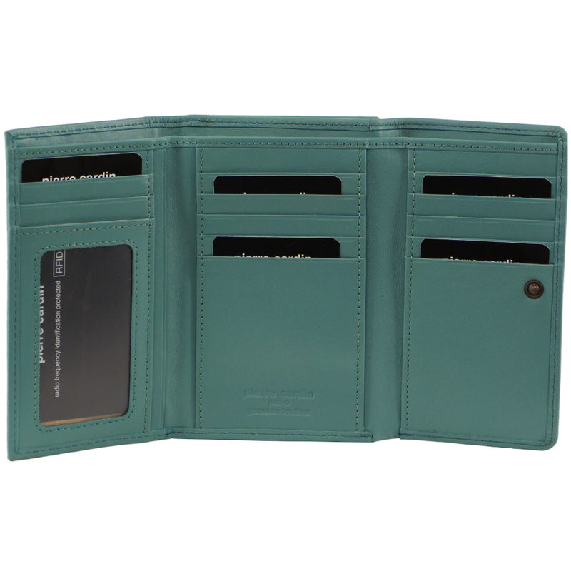 Pierre Cardin Leather Ladies Large Tri-Fold Wallet