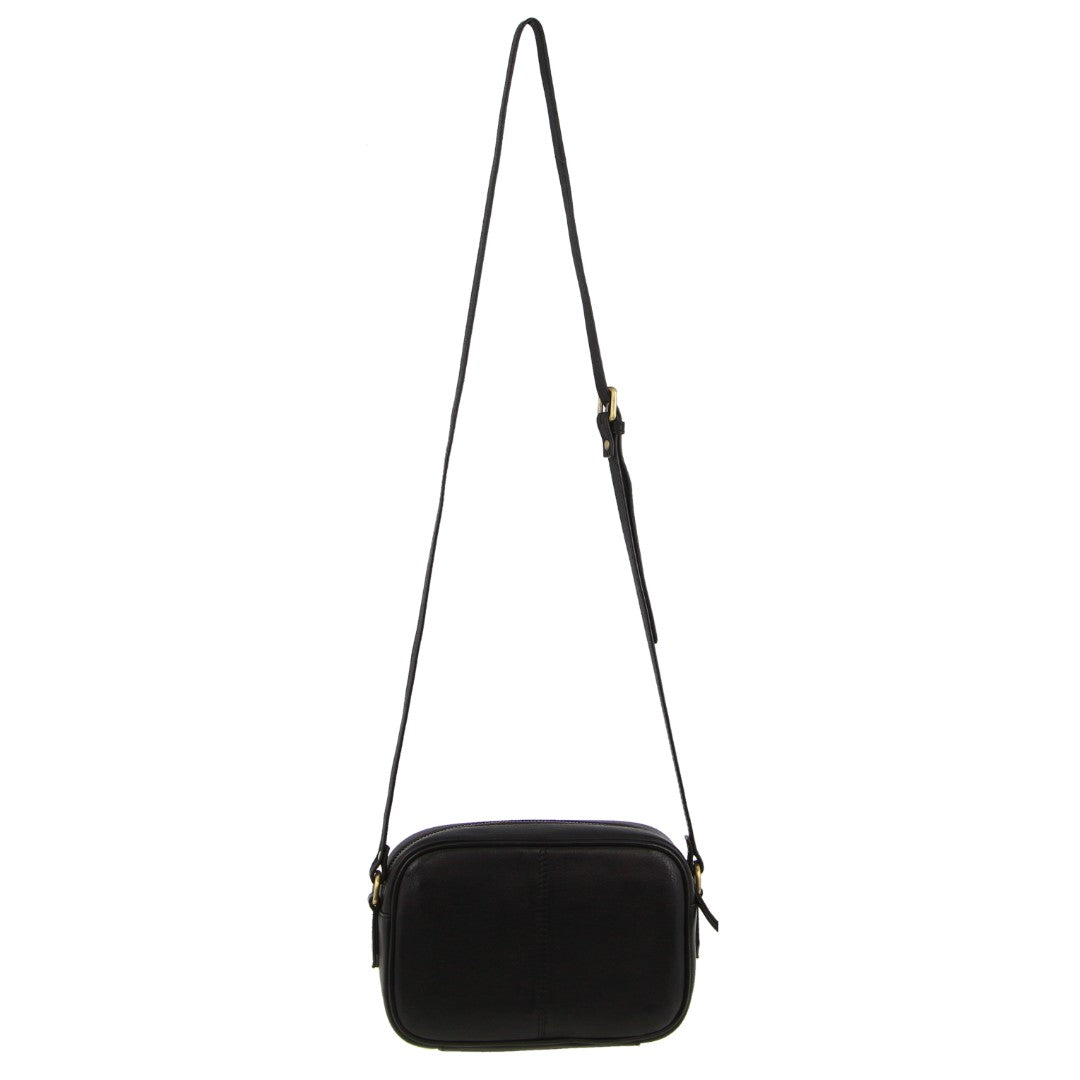 Pierre Cardin leather Embossed Design Crossbody Bag in Black