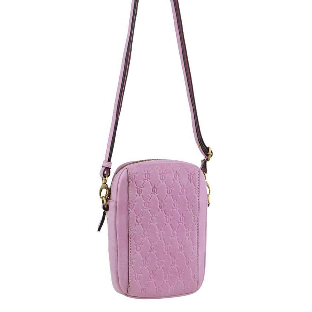 Pierre Cardin leather Textured Design Phone Bag in Pink