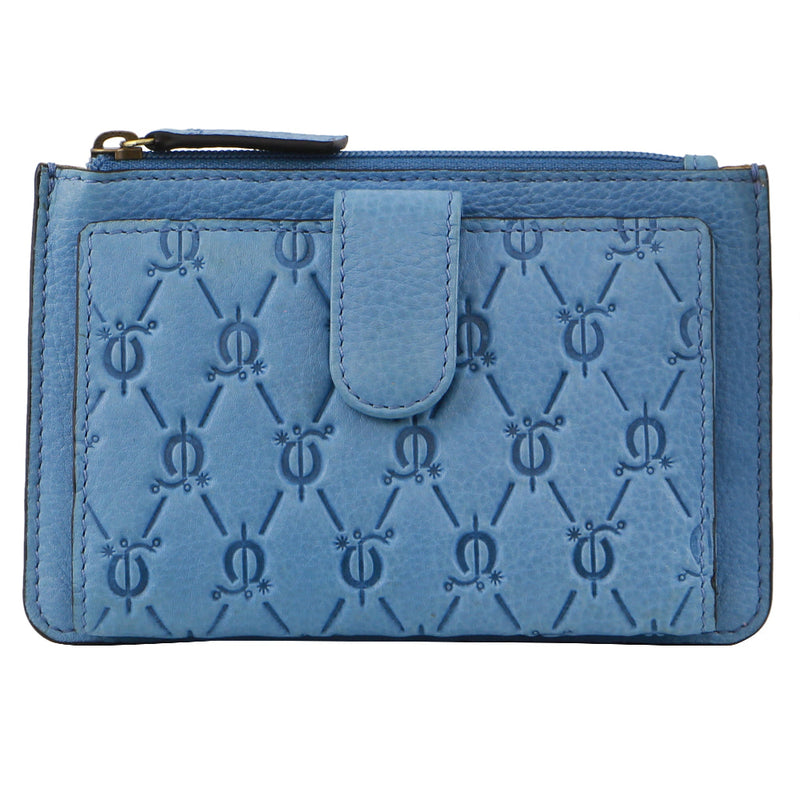 Pierre Cardin Leather Pattern Embossed  Pattern Zip Purse Wallet