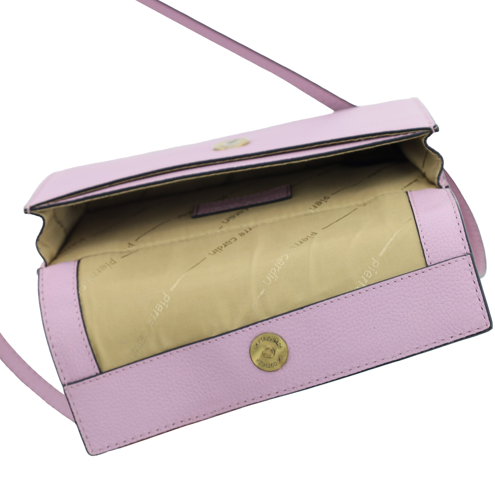 Pierre Cardin Ladies Leather Flap Over Cross-Body Bag in Pink