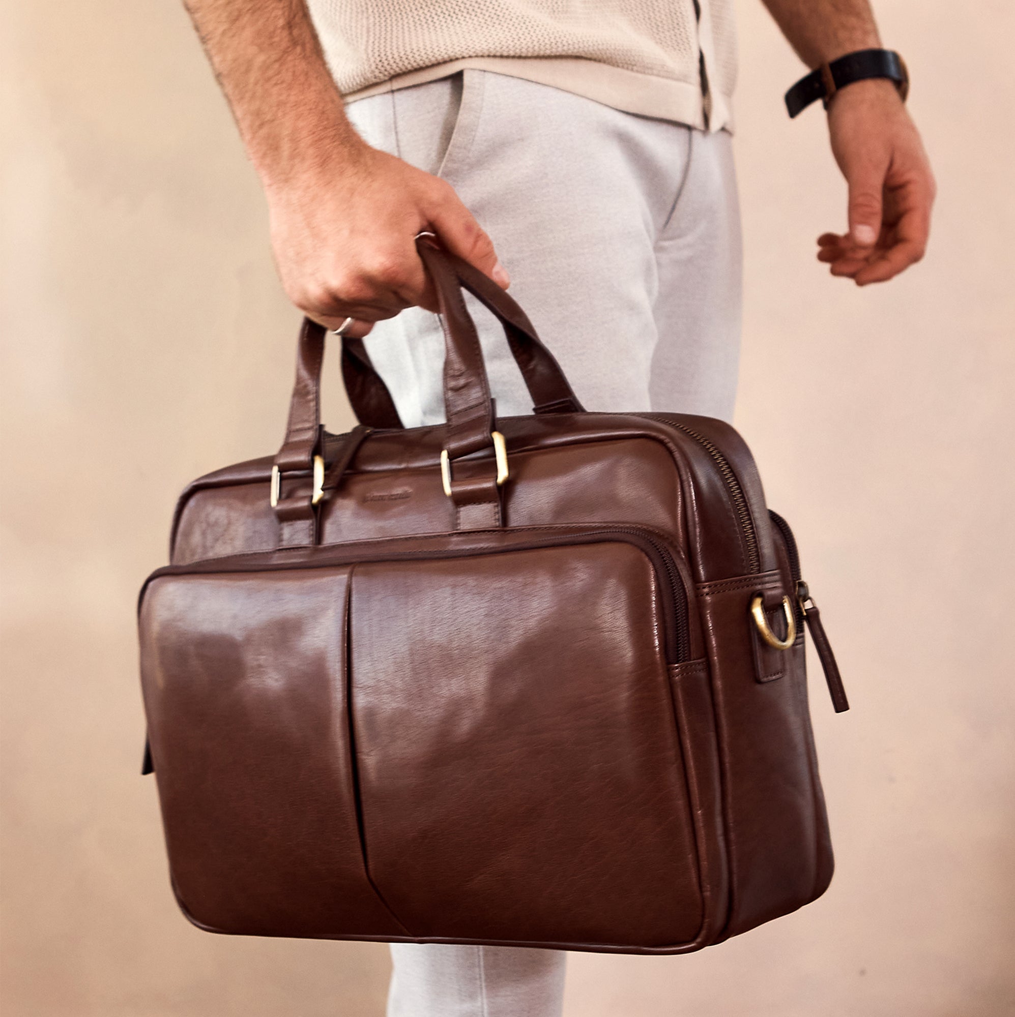 Pierre Cardin Men's Rustic Business Computer Bag Pierre Cardin Men's Rustic Business Computer Bag