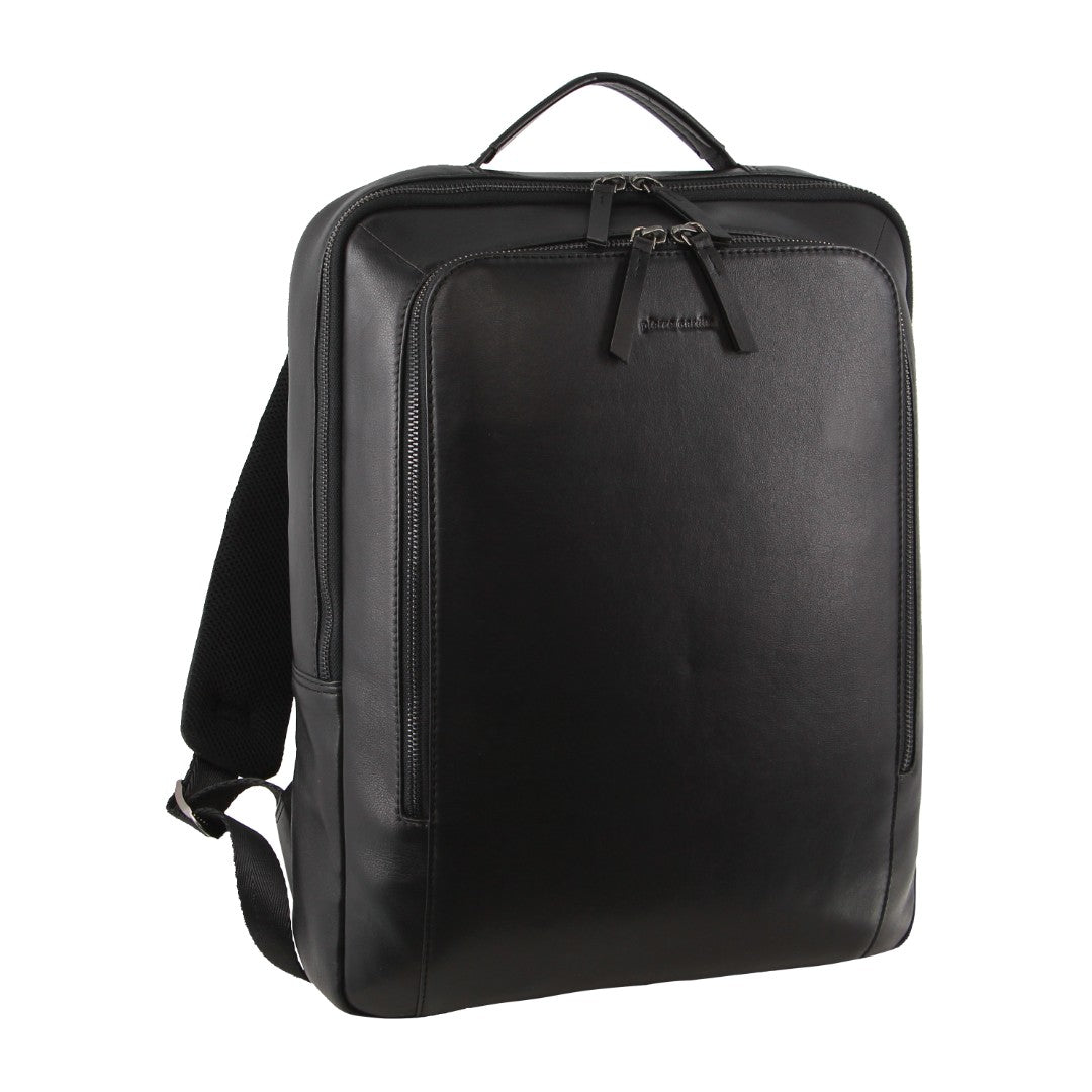 Pierre Cardin Men's Leather Business/Laptop Bag in Black