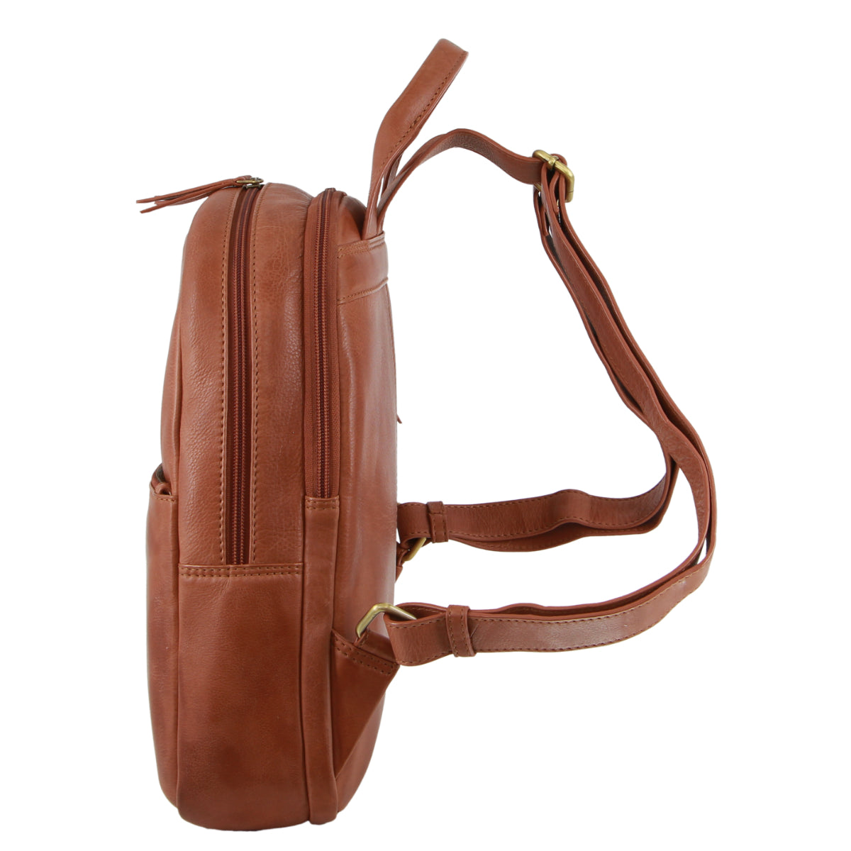 Pierre Cardin Rustic Leather Business Backpack/Computer Bag in Tan