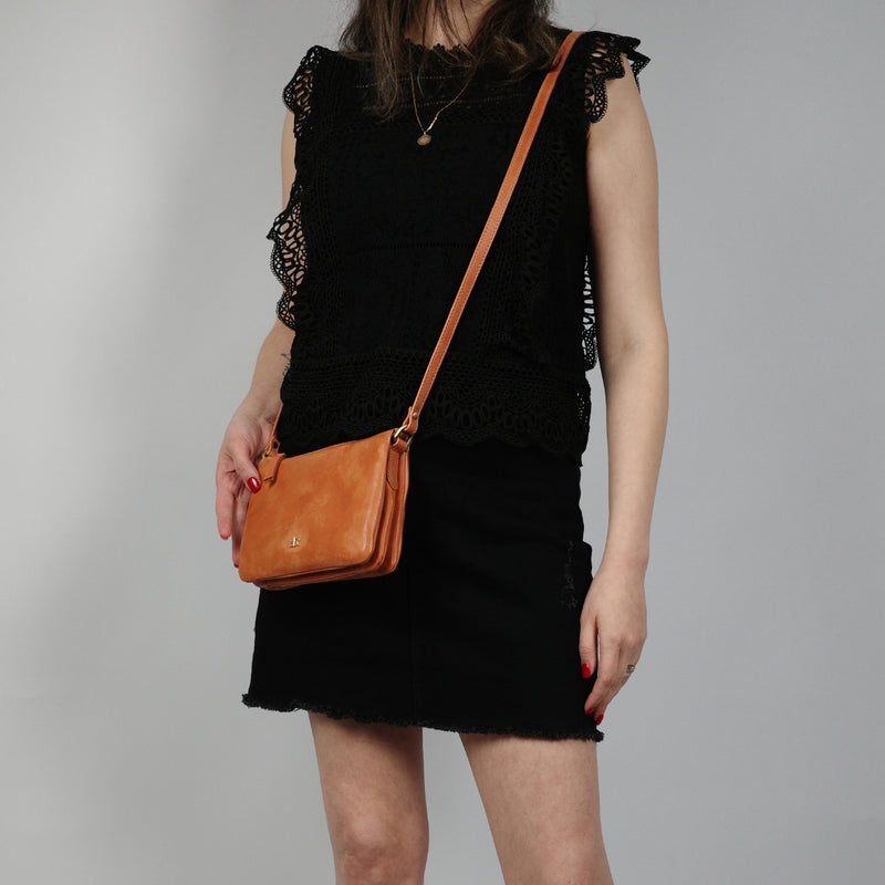 Pierre Cardin Leather Sleek Crossbody Bag