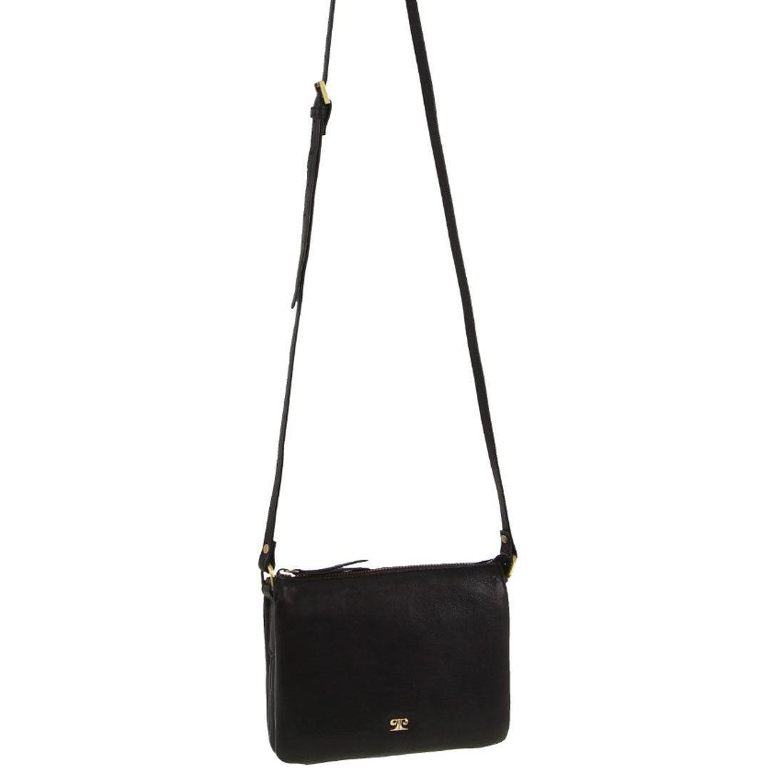 Pierre Cardin Leather Sleek Crossbody Bag