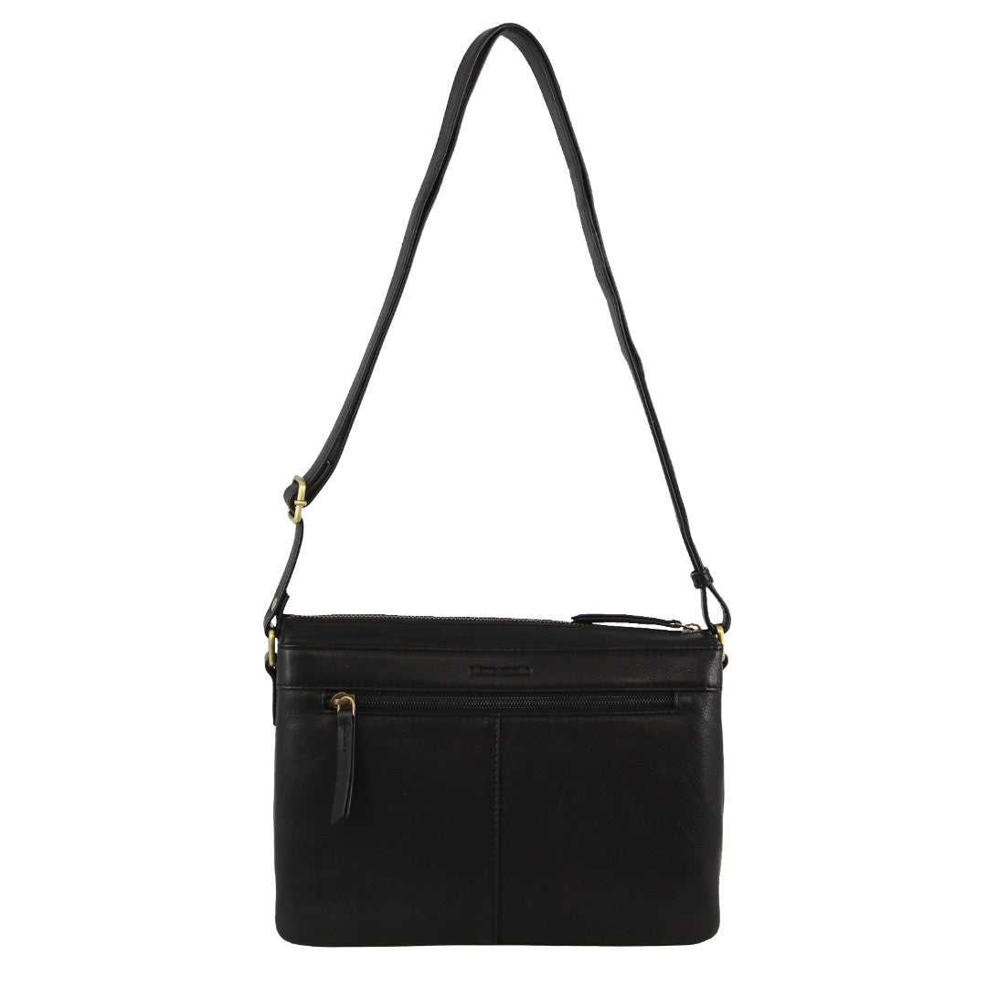 Pierre Cardin Leather Layered Style Crossbody Bag