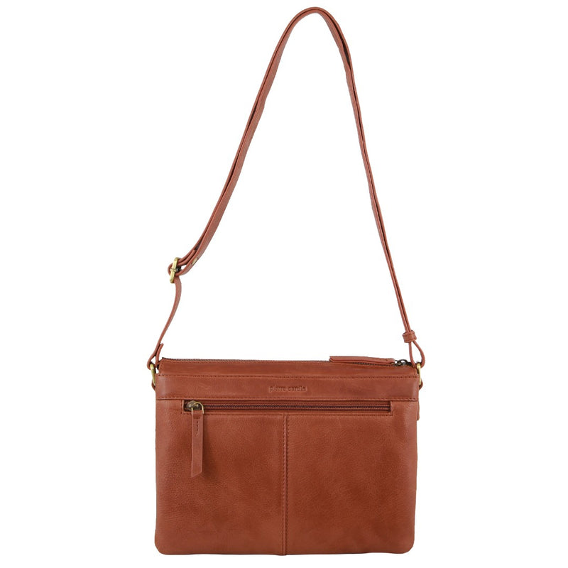 Pierre Cardin Leather Layered Style Crossbody Bag
