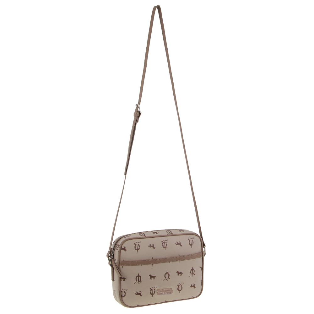 Pierre Cardin Canvas/Leather Trim Square Cross-body Bag