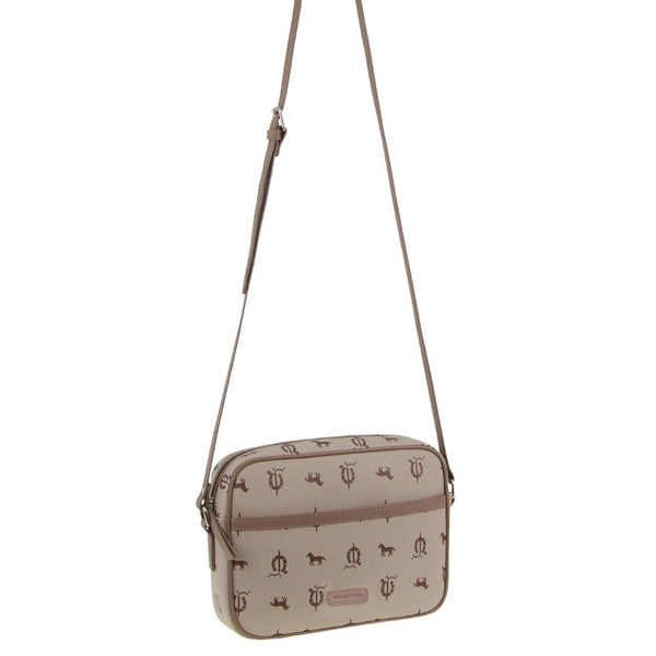 Pierre Cardin Canvas/Leather Trim Square Cross-body Bag