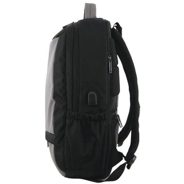 Pierre Cardin Travel & Business Backpack with Built-in USB Port in Dark Grey