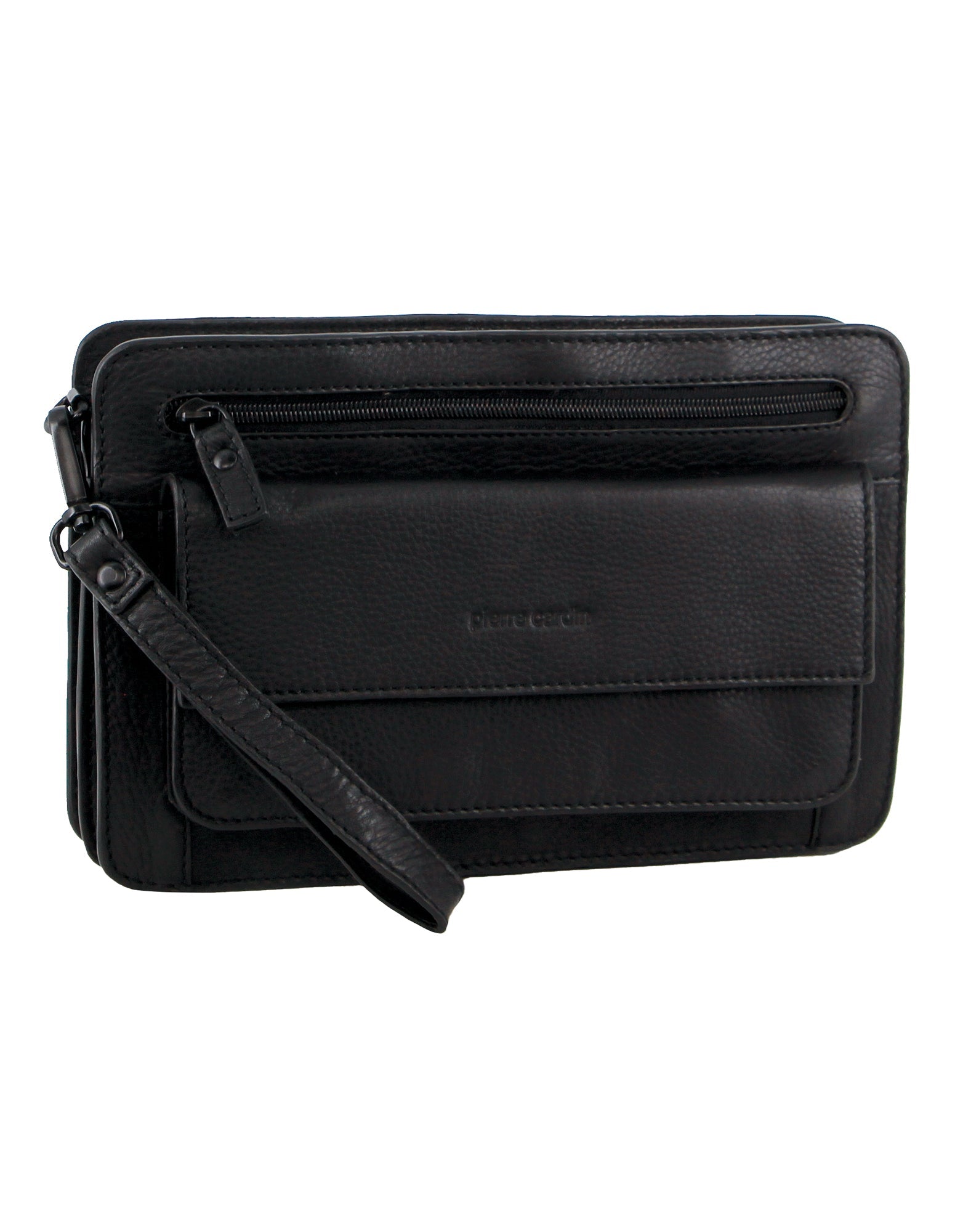 Pierre Cardin Leather Men's Multi Compartment Organiser Bag