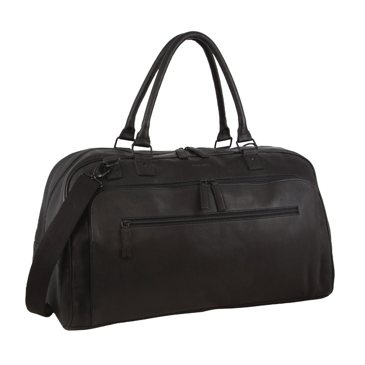 Pierre Cardin Leather Business/Overnight Bag in Black