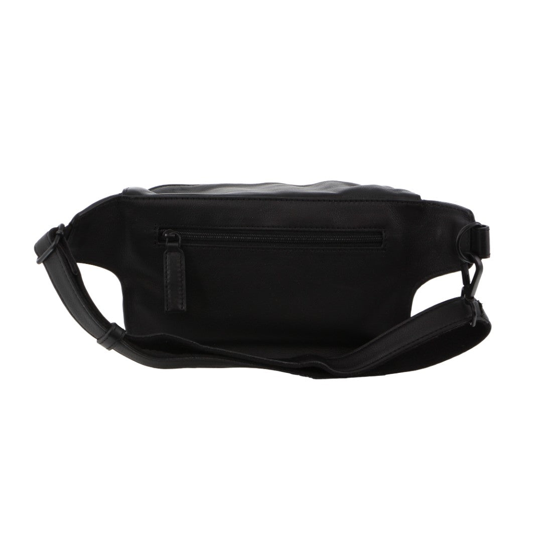 Pierre Cardin Leather 3-Way Sling Bag in Black