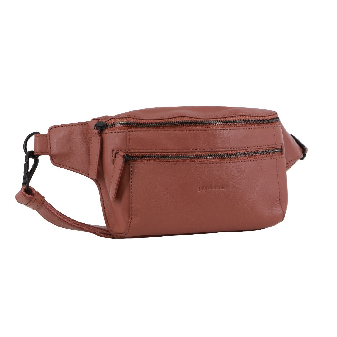 Pierre Cardin Leather 3-Way Sling Bag in Rose