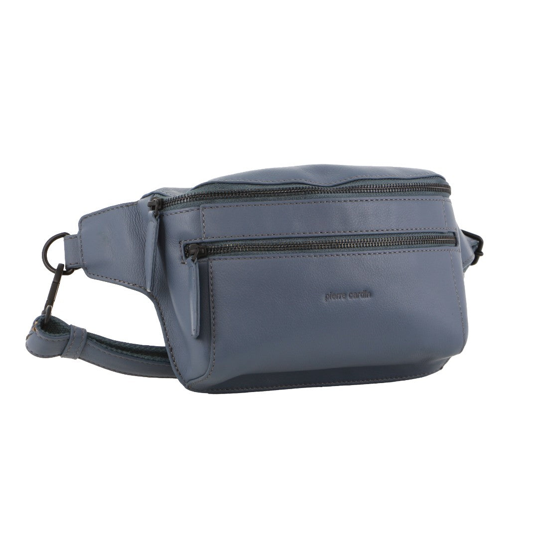 Pierre Cardin Leather 3-Way Sling Bag in Teal