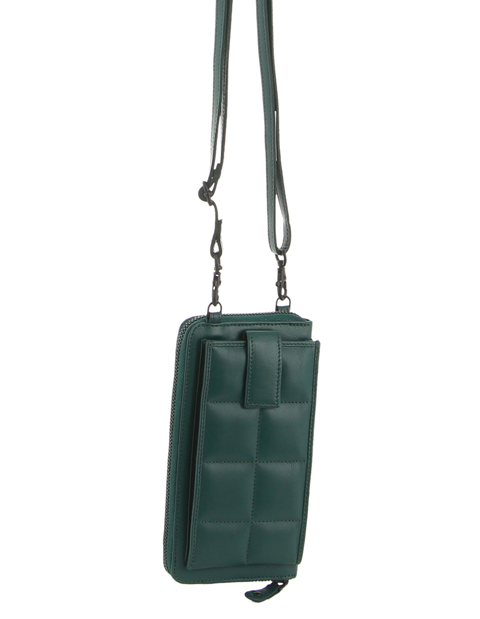 Pierre Cardin Quilted Leather Ladies Phone/Wallet Bag in Teal