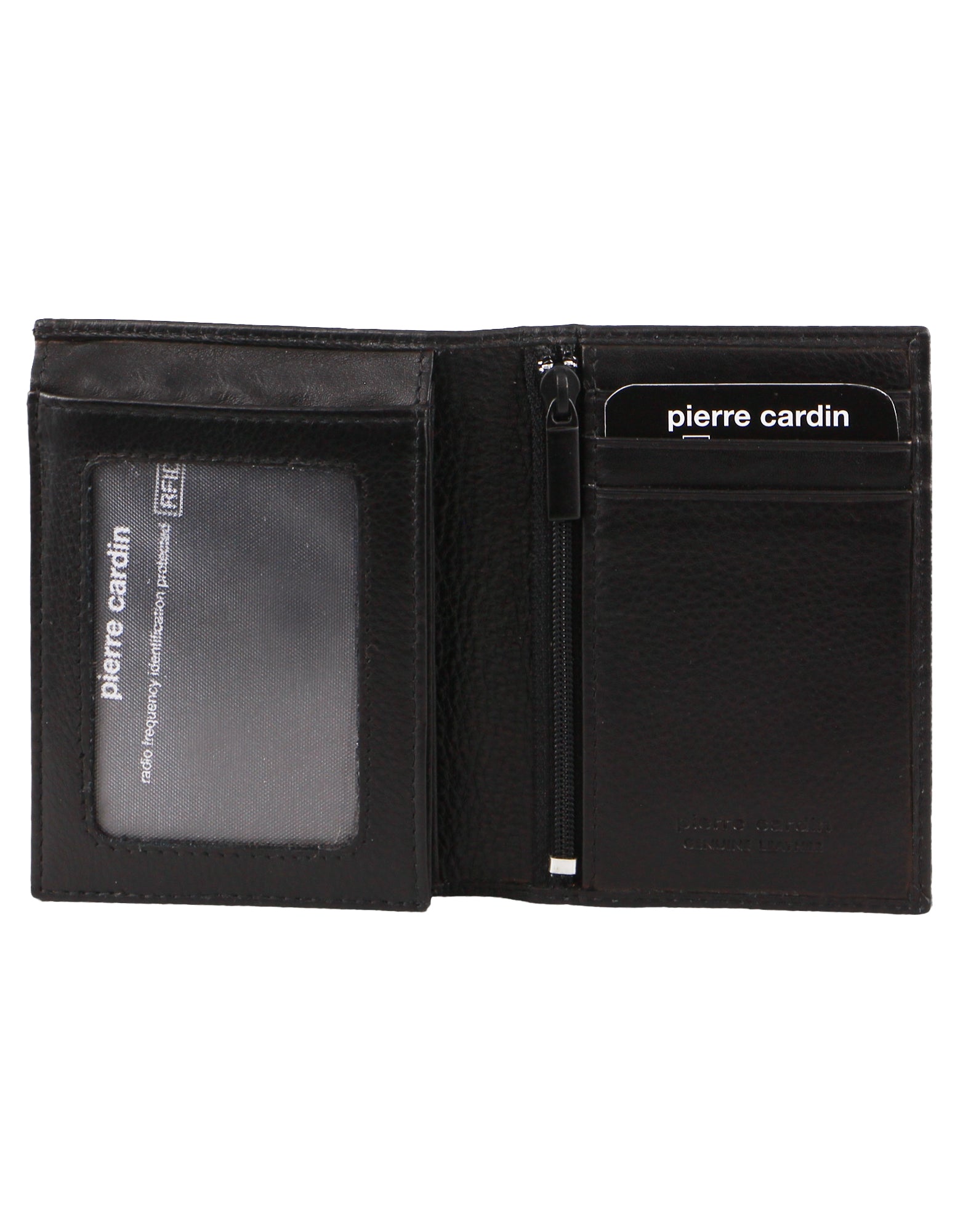 Pierre Cardin Rustic Leather Men's Bi-Fold Flap Wallet