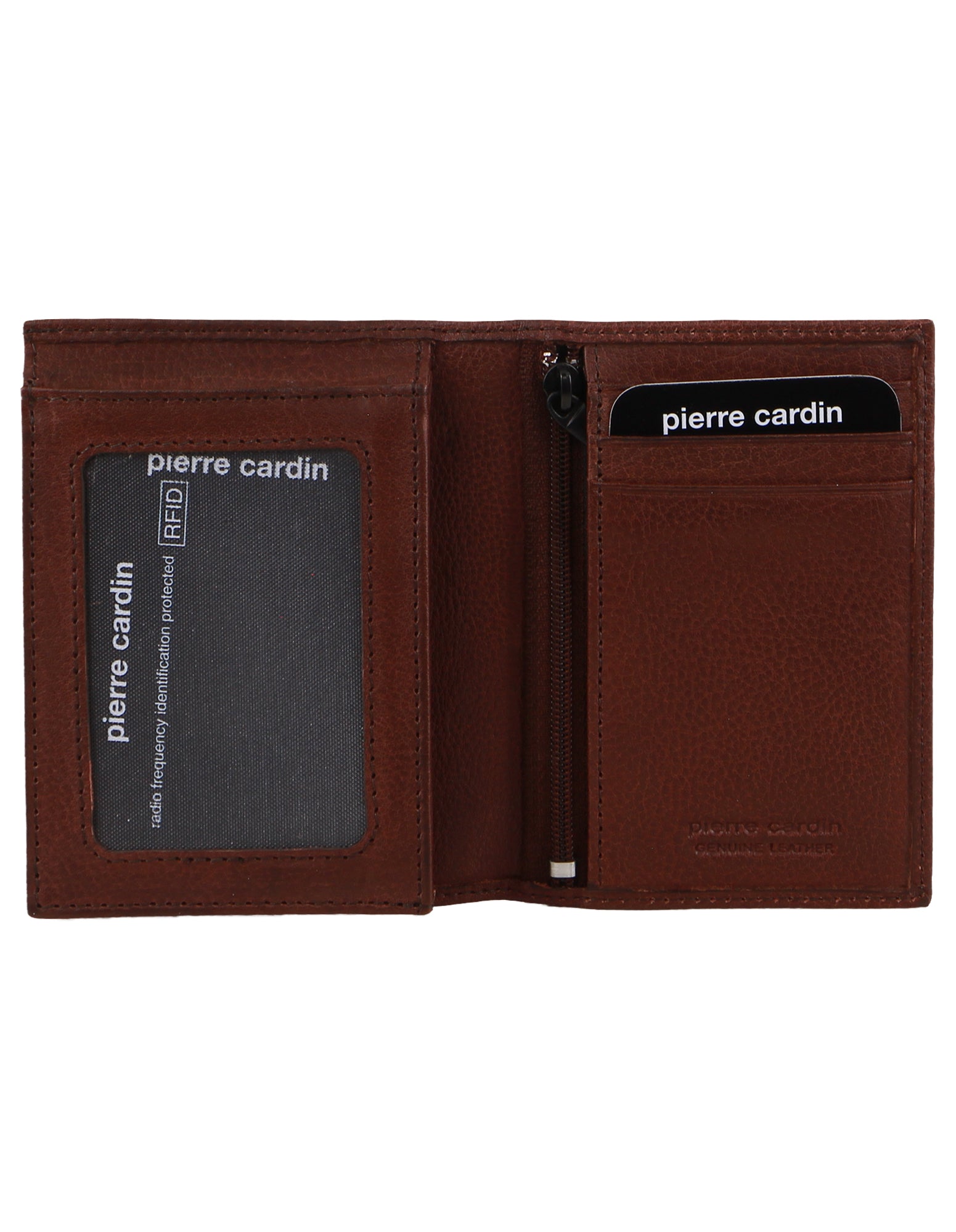 Pierre Cardin Rustic Leather Men's Bi-Fold Flap Wallet