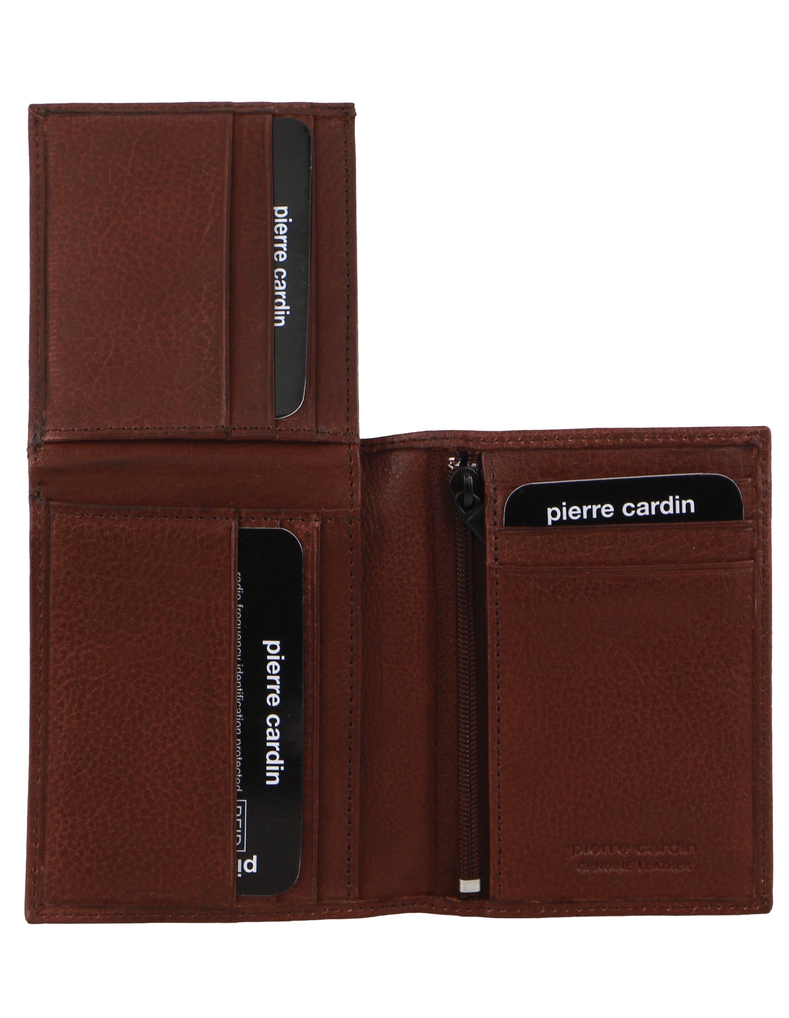 Pierre Cardin Rustic Leather Men's Bi-Fold Flap Wallet