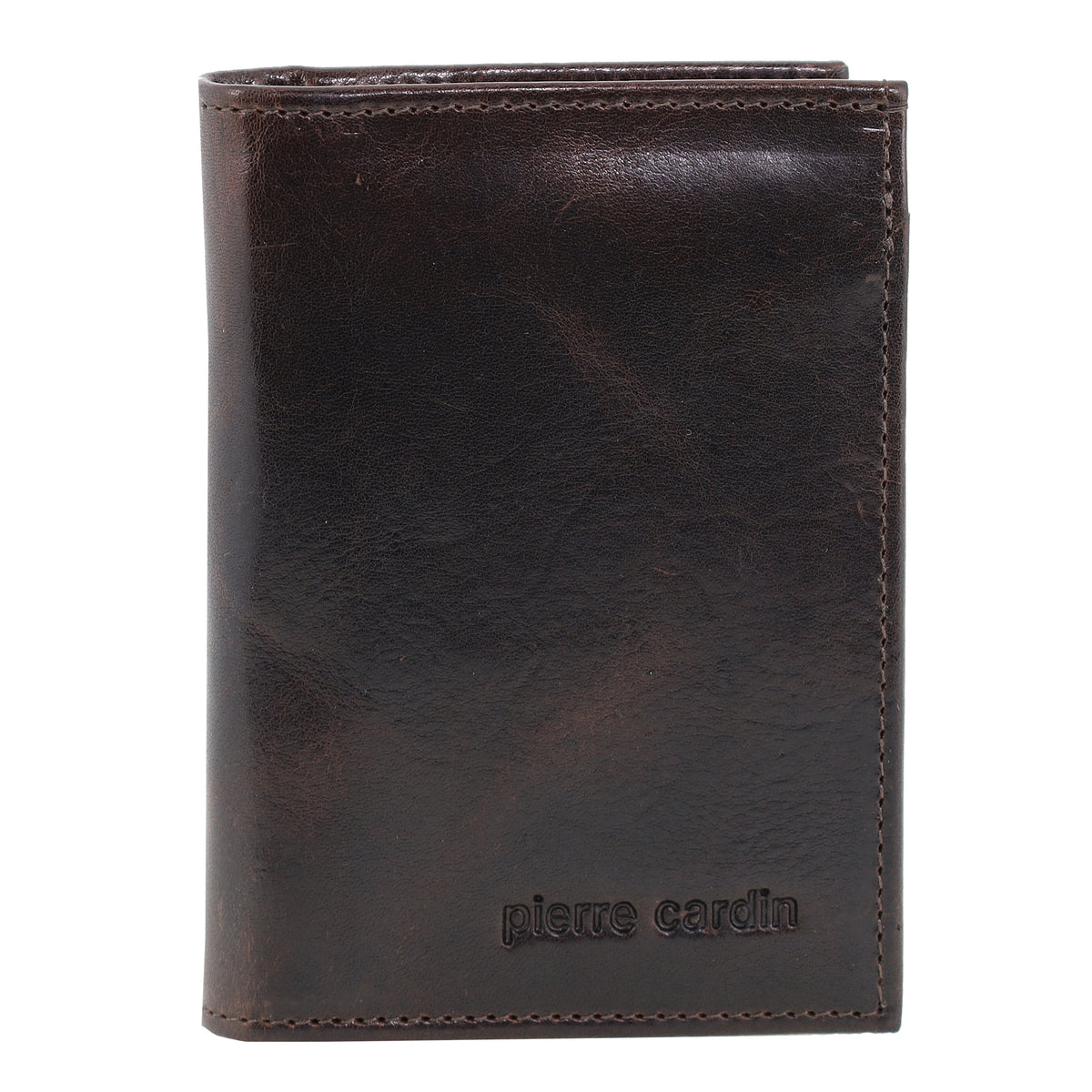 Pierre Cardin Rustic Leather Men's Bi-Fold Flap Wallet