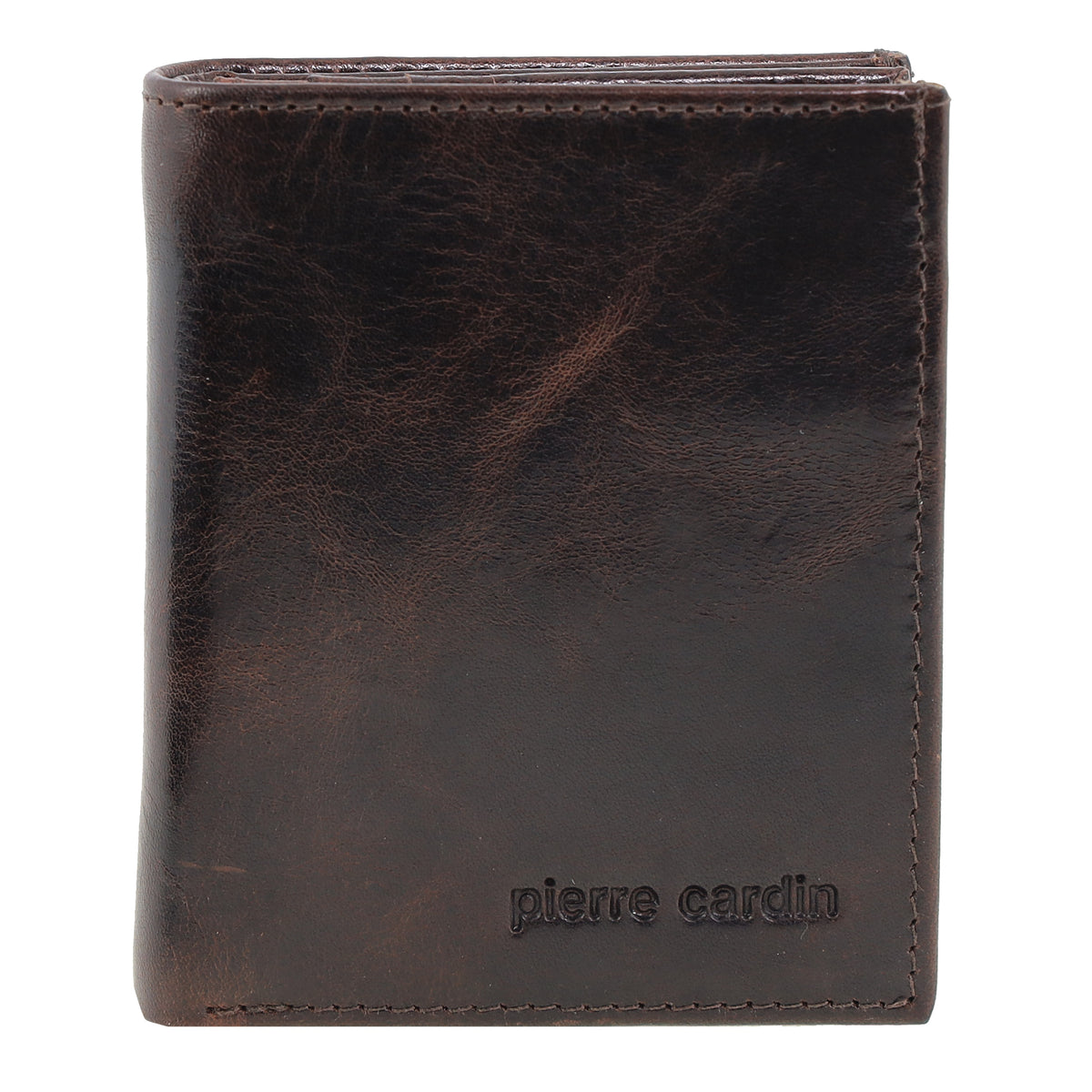 Pierre Cardin Rustic Leather Men's Slim Bi-Fold Wallet