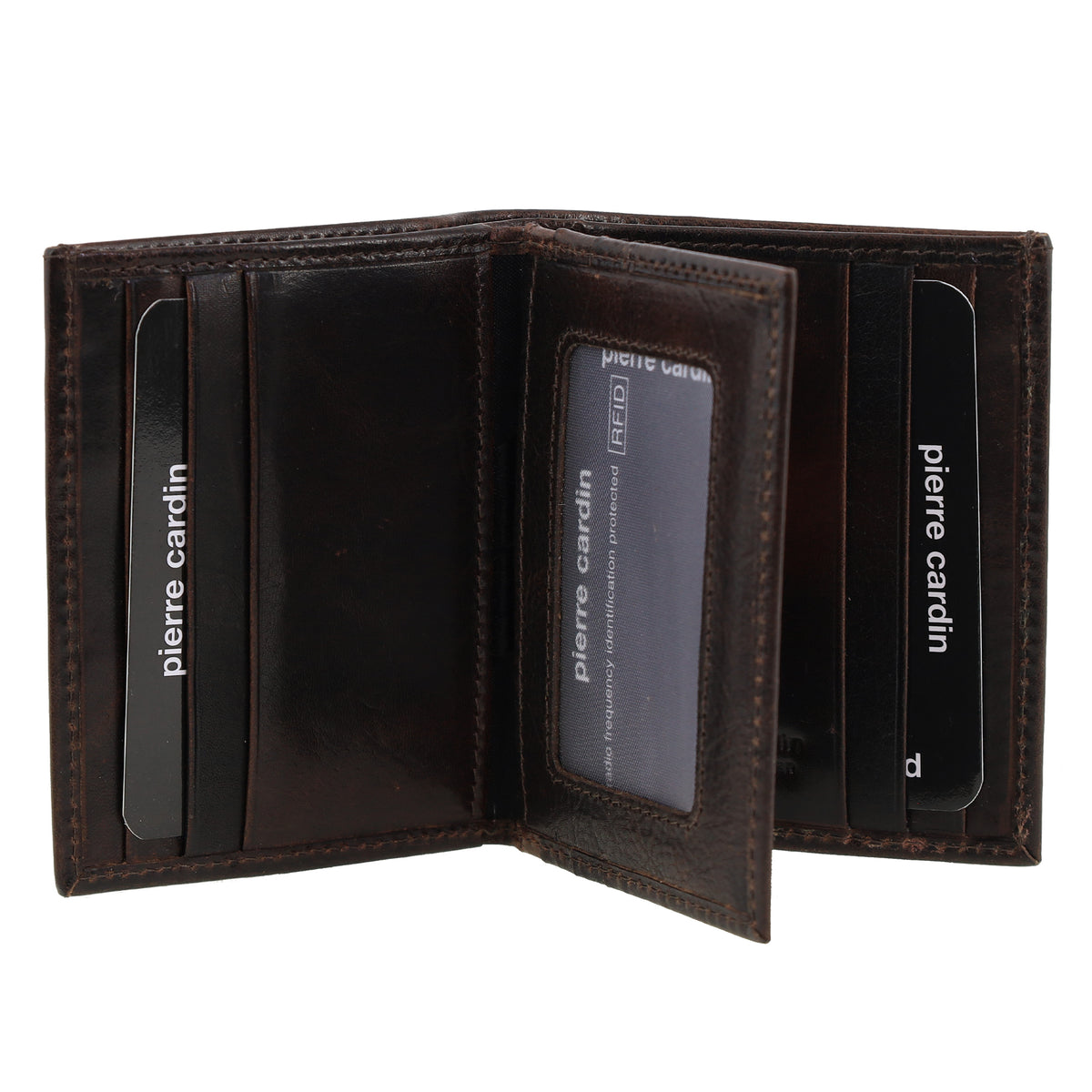 Pierre Cardin Rustic Leather Men's Slim Bi-Fold Wallet
